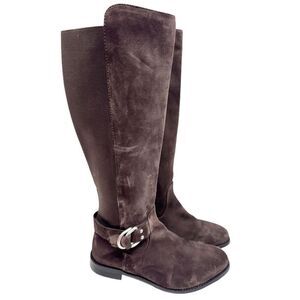 Johnston & Murphy Tall‎ Boots Size 8 Brown Distressed Leather Block Heel